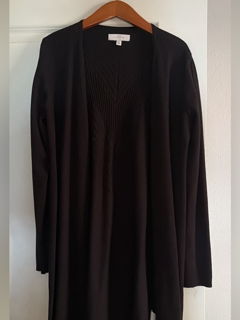 new directions Black Open-Front Women's Sweater Cardigan